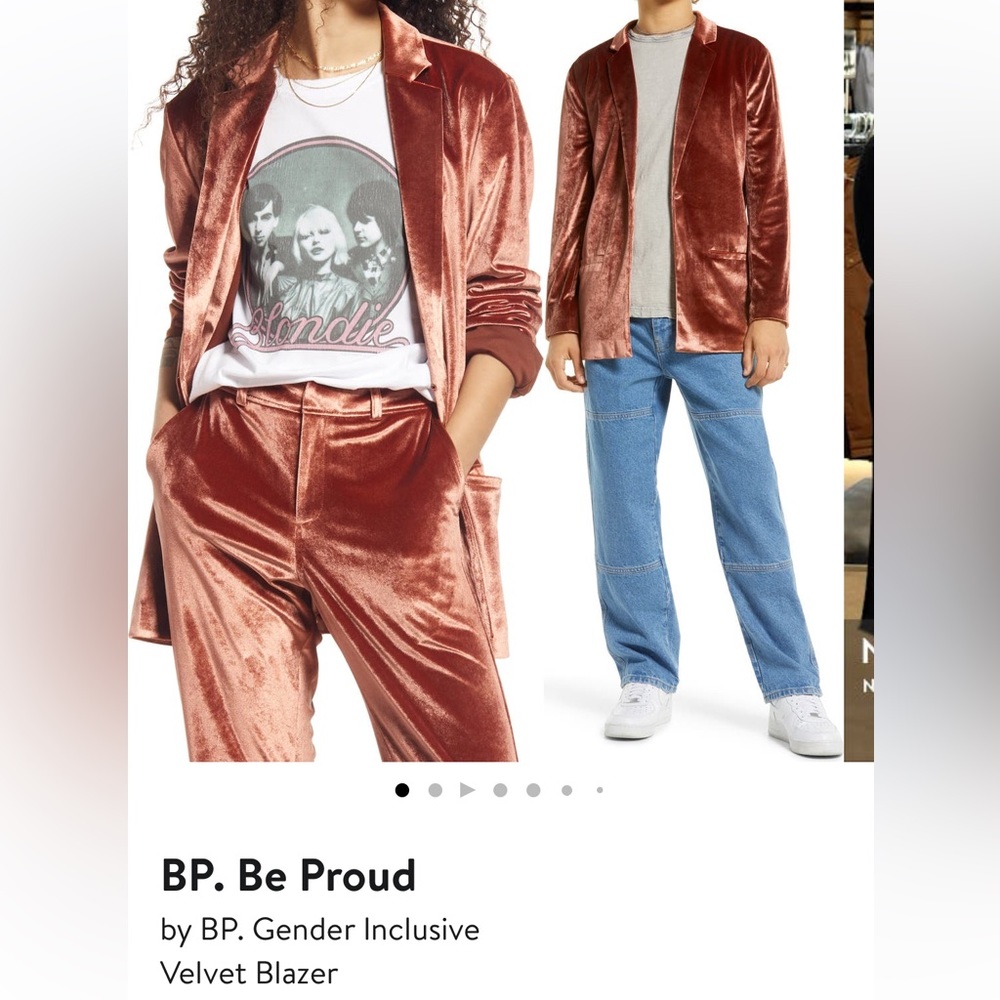 BP. Be proud gender inclusive velvet blazer